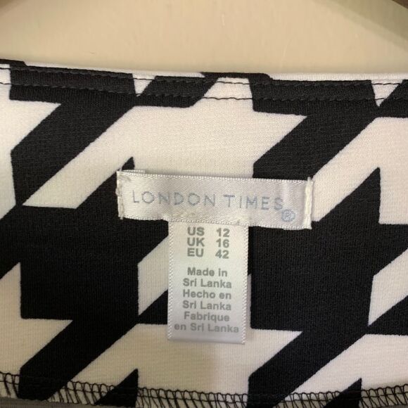 London Times NWT Houndstooth Dress Size 12 Church Office - Picture 5 of 10